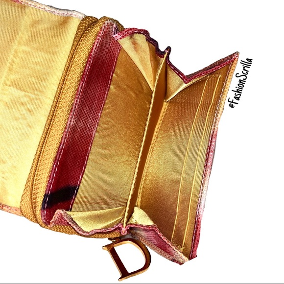 DIOR John Galliano Limited Edition Y2K Vintage Tie Dye Saddle Wallet - Picture 3 of 8